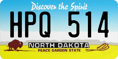 ND license plate HPQ514
