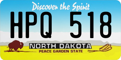 ND license plate HPQ518