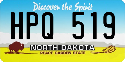 ND license plate HPQ519