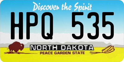 ND license plate HPQ535