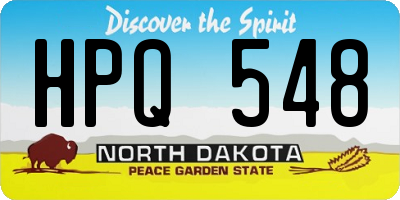 ND license plate HPQ548