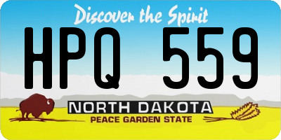 ND license plate HPQ559