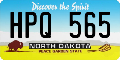 ND license plate HPQ565