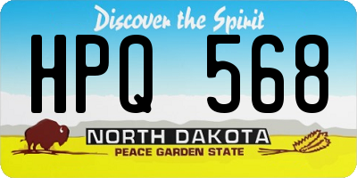 ND license plate HPQ568