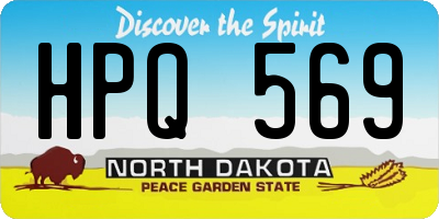 ND license plate HPQ569