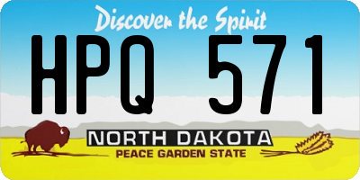 ND license plate HPQ571