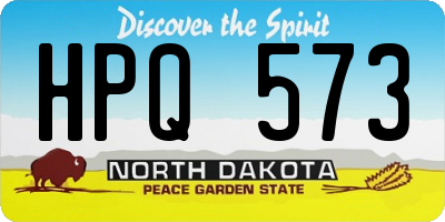 ND license plate HPQ573