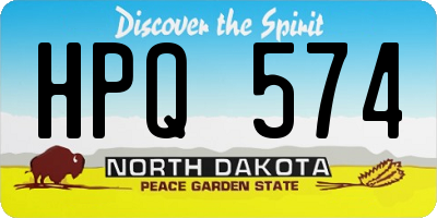 ND license plate HPQ574