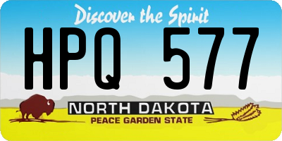 ND license plate HPQ577