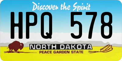 ND license plate HPQ578
