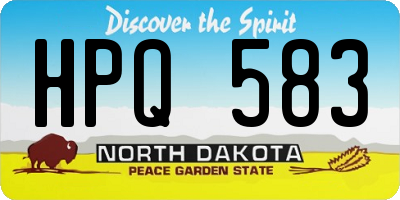 ND license plate HPQ583
