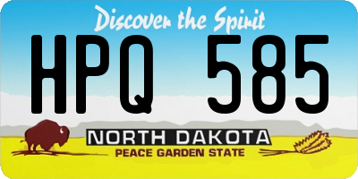 ND license plate HPQ585