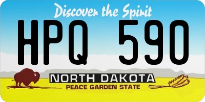 ND license plate HPQ590