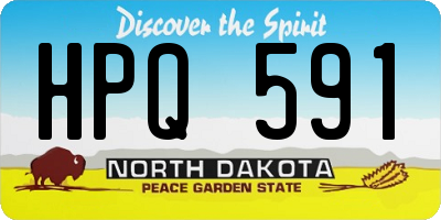 ND license plate HPQ591