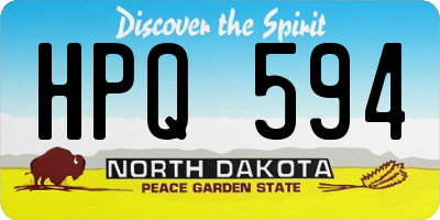 ND license plate HPQ594