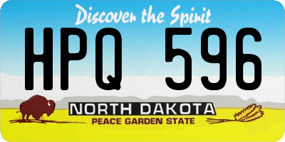ND license plate HPQ596