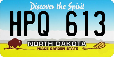 ND license plate HPQ613