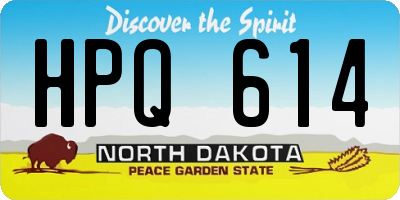 ND license plate HPQ614