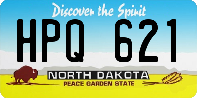 ND license plate HPQ621