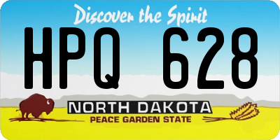 ND license plate HPQ628