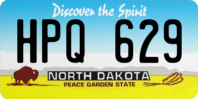 ND license plate HPQ629