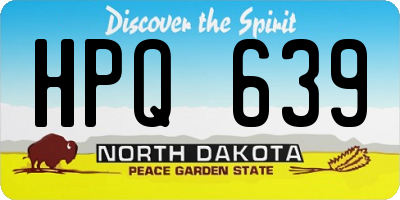 ND license plate HPQ639
