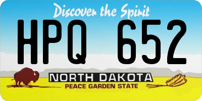 ND license plate HPQ652
