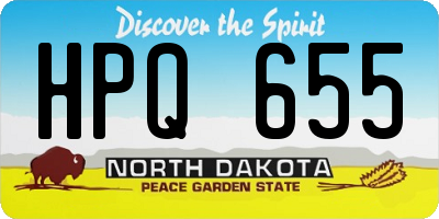 ND license plate HPQ655
