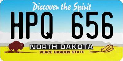 ND license plate HPQ656