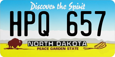 ND license plate HPQ657
