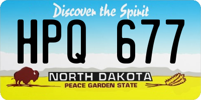ND license plate HPQ677