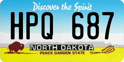 ND license plate HPQ687