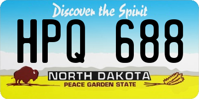 ND license plate HPQ688