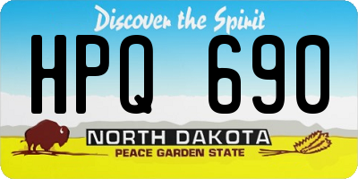 ND license plate HPQ690