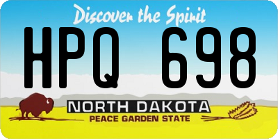 ND license plate HPQ698