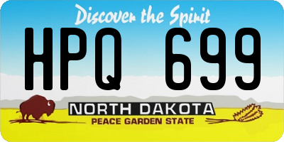 ND license plate HPQ699