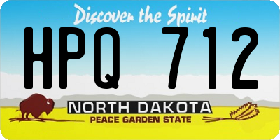 ND license plate HPQ712