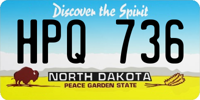 ND license plate HPQ736