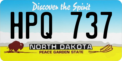 ND license plate HPQ737