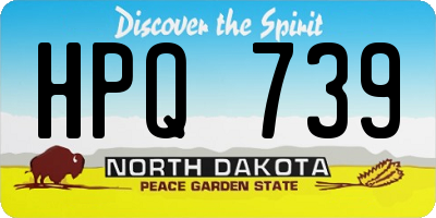 ND license plate HPQ739