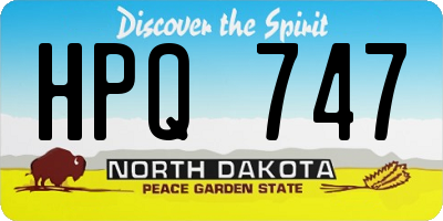 ND license plate HPQ747