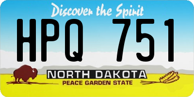 ND license plate HPQ751