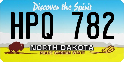 ND license plate HPQ782