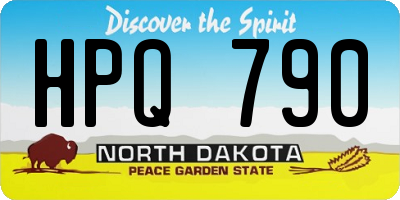 ND license plate HPQ790