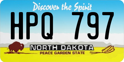 ND license plate HPQ797