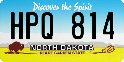 ND license plate HPQ814