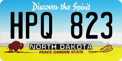 ND license plate HPQ823