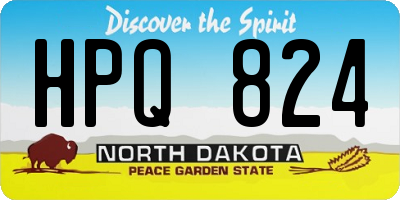 ND license plate HPQ824