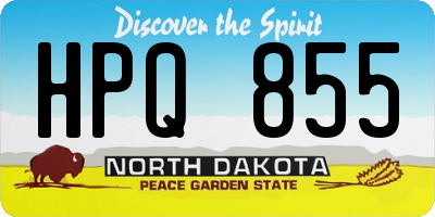 ND license plate HPQ855