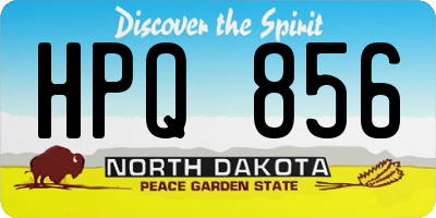ND license plate HPQ856